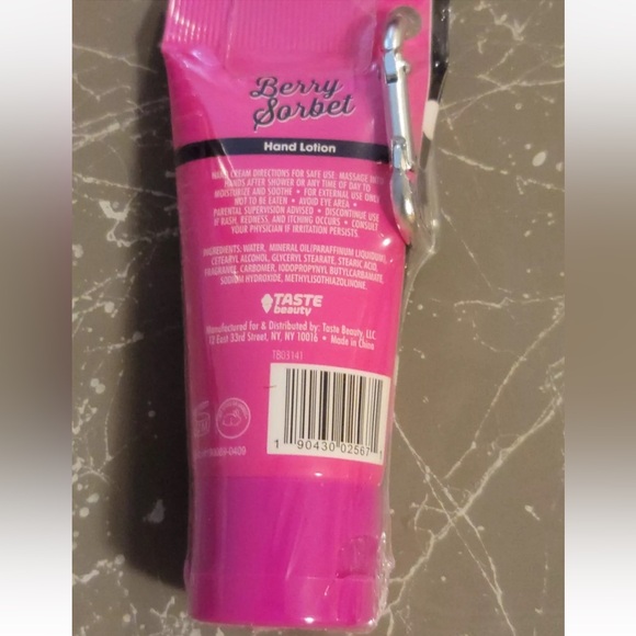 4/$20 4pk Taste Beauty Scented HandLotion 1oz/30ml 1-Berry Sorbet/3-VanillaCrème - Picture 5 of 5